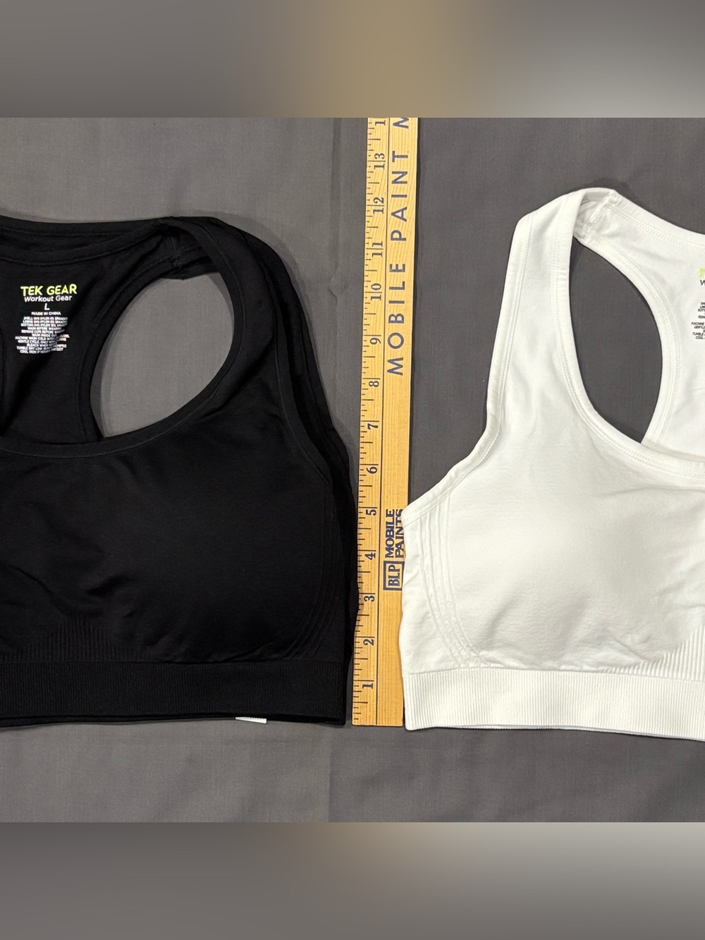 Tek Gear Lot of 3 Seamless Racerback Sports Bras Size Large Low Impact Padded - Picture 8 of 8